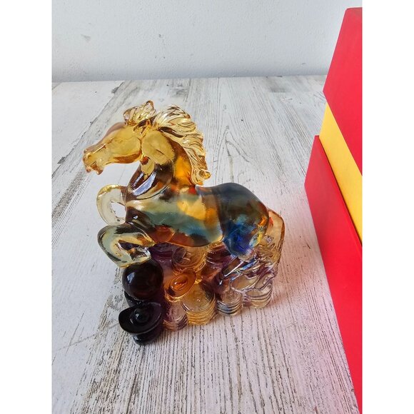 Kalifano horse crystal carved statue‎ figurine new - Picture 2 of 9
